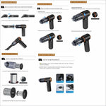 Black and orange handheld mini car vacuum cleaner with detachable dust cup and filters for powerful wireless suction
