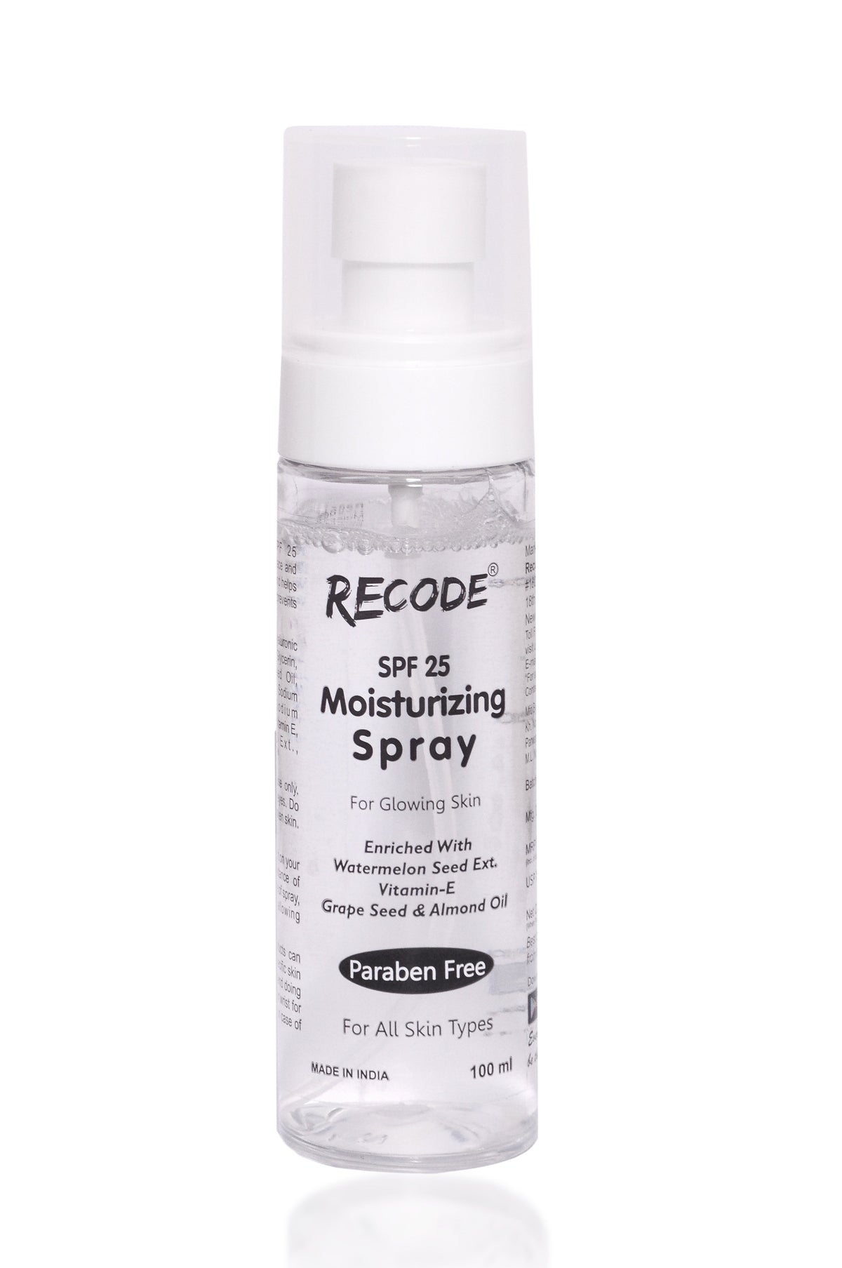 Recode Hydrating Moisturizer for Glowing Skin SPF 25 Lotion Spray (100 ML) product image 1