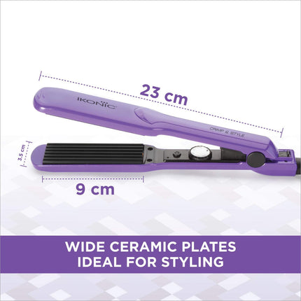 IKONIC Crimp & Style Hair Crimper,Purple - Hair styling