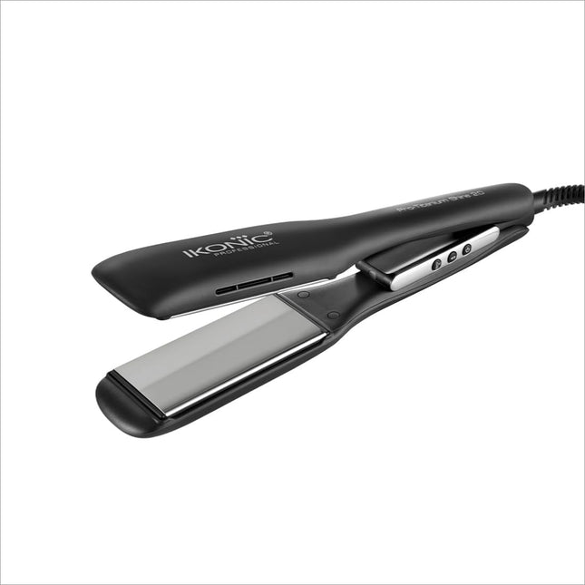 Ikonic Pro Titanium Shine Hair Straightener Black with AI