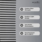 Close-up of the Ikonic Professional Pro Comb Set, featuring 8 combs that are ideal tools in every stylist's professional comb set.