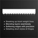 Ikonic Professional Pro Texturizing Razor Blades close-up - Durable professional razor blades suitable for hair texturizing.