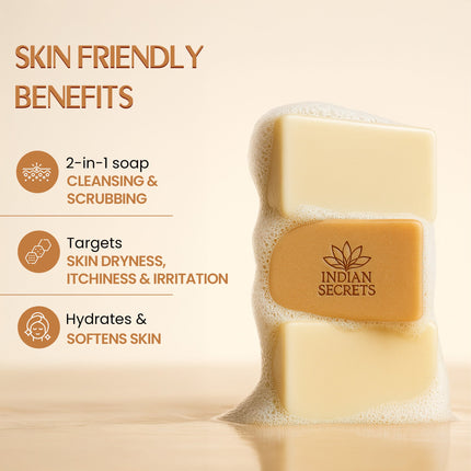Indian Secrets Hyaluronic Acid and Coconut Milk Scrub Soap benefits