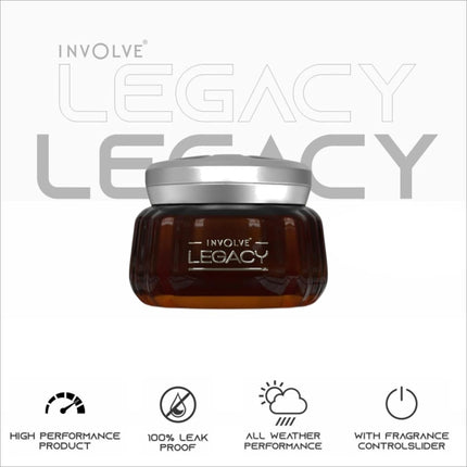 Involve Your Senses Legacy 50g long lasting car perfume, a sophisticated choice for every car enthusiast.