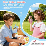 Jk200 pink and blue children’s interactive video walkie talkie set with 2 inch screen for 150-500m range communication