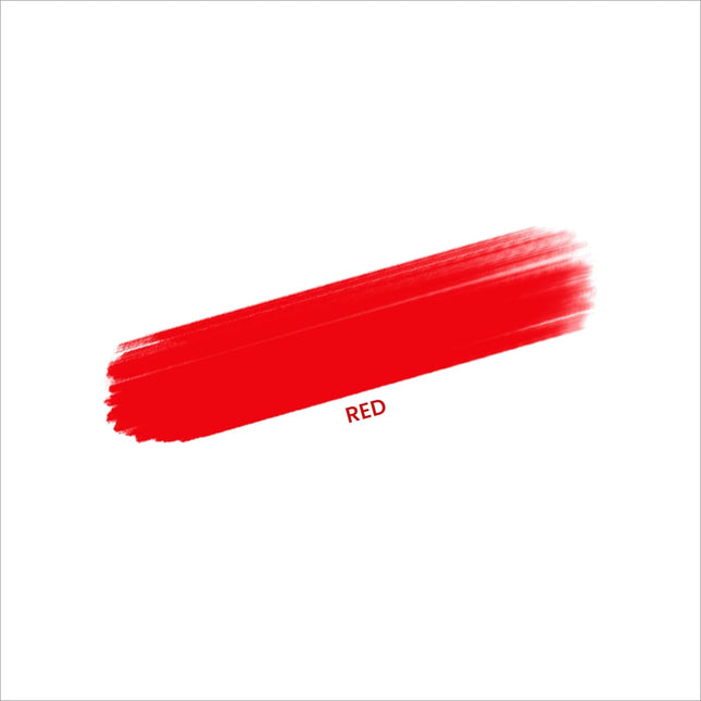 Swatch of Lenphor Liquid Sindoor demonstrating its rich, vibrant color on a skin tone.