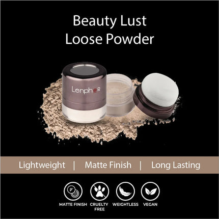 Lenphor Matte Loose Powder - dusting powder
