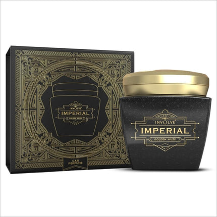 Display of Involve Your Senses Imperial long lasting car perfume, an ideal car accessory for fragrance enthusiasts.
