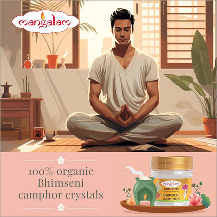 MANGALAM Bhimseni Camphor Jar - BHIMSENI CAMPHOR