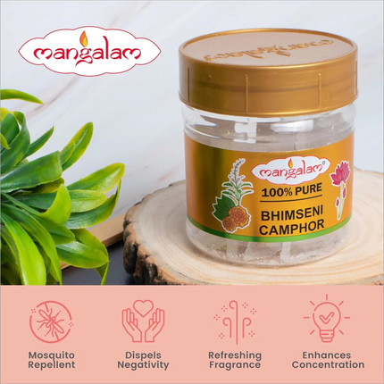 MANGALAM Bhimseni Camphor Jar - BHIMSENI CAMPHOR