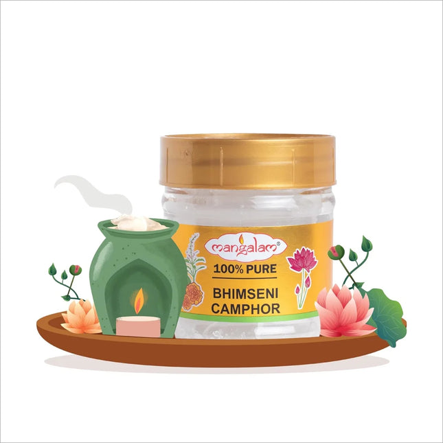 MANGALAM Bhimseni Camphor Jar - BHIMSENI CAMPHOR