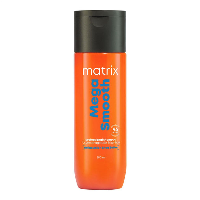 Matrix MATRIX Mega Smooth Shampoo for Frizzy, Dry Unmanageable Hair - Smooth Hair Treatment for 4 Days, enriched with Shea Butter and Amino Acids.