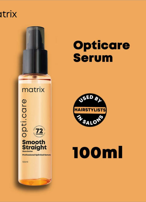 Professional hair serum from MATRIX Opti.Care featuring a non-greasy formula, ideal for unmanageable hair.