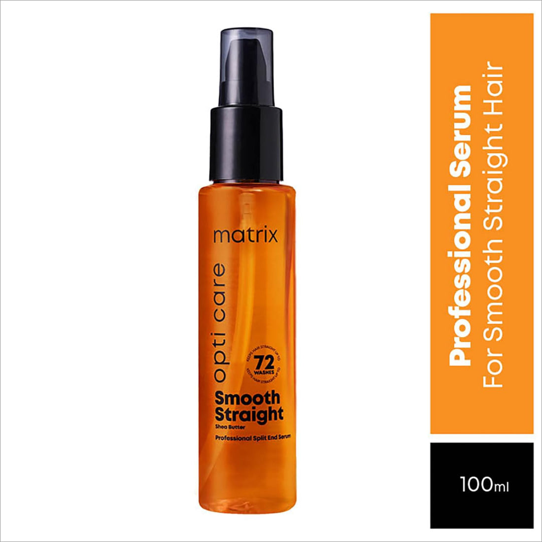 MATRIX Opti.Care Smooth Straight Professional Serum for frizzy hair - professional hair serum with Shea Butter for 96Hr frizz control.