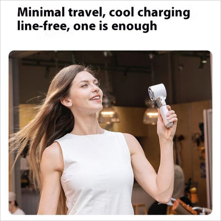White handheld fan mf119 handheld fan with retractable cable adjustable 100 speeds and usb rechargeable design