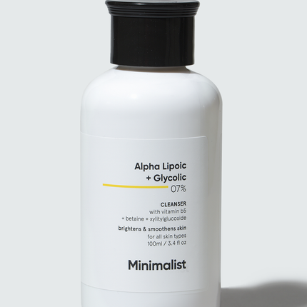 Minimalist Alpha Lipoic + Glycolic 7% Cleanser 100ml – front