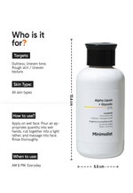 Minimalist Alpha Lipoic + Glycolic 7% Cleanser 100ml – directions
