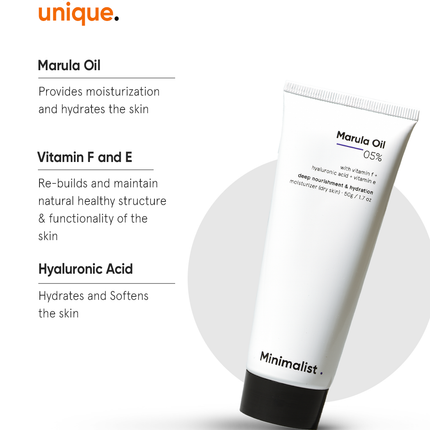 Minimalist Marula Oil 5% Moisturizer ingredients