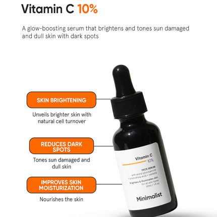 Minimalist Vitamin C 10% Face Serum benefits