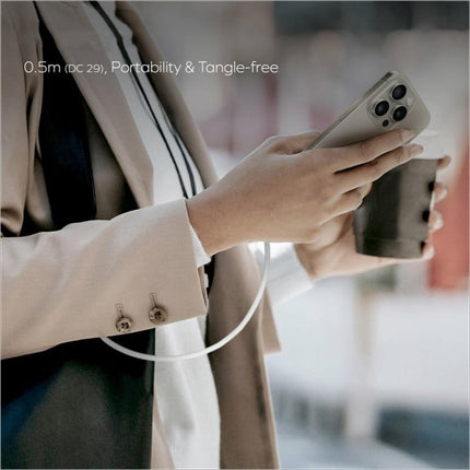 Momax elite 0.5m white charging wire nylon braided fast charging wire with 60w fast charging for portability