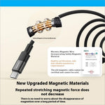 Black braided usb-c cable with gold magnetic connectors from momax mag.link 2m 240w fast charging for skincare devices