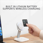 White momax pincard pro mini wireless charging stand with lithium battery and magnetic card holder for key finder