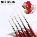 Nail Wooden Liner Brush - 4