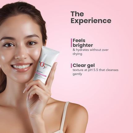O3+ Brightening Face Wash 50ml – application