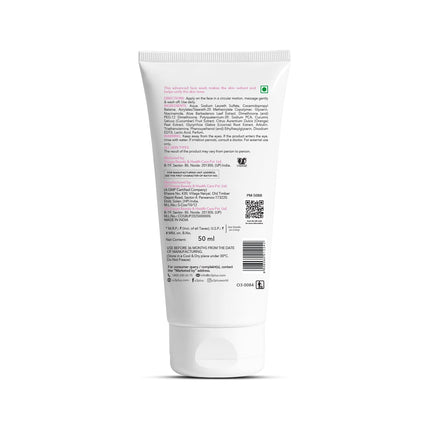 O3+ Brightening Face Wash 50ml – back label