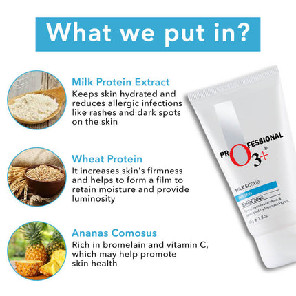 O3+ Milk Scrub 50g – ingredients