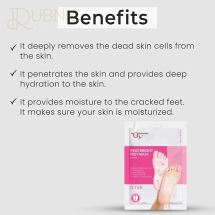O3+ Pedi Bright Foot Socks Cream Mask - foot mask