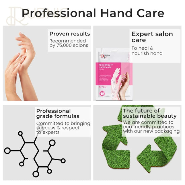 O3+ Pedi Bright Hand Gloves Cream Mask - hand mask