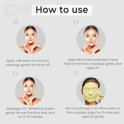 O3+ Whitening Facial Kit Pack of 4 - FACIAL KIT