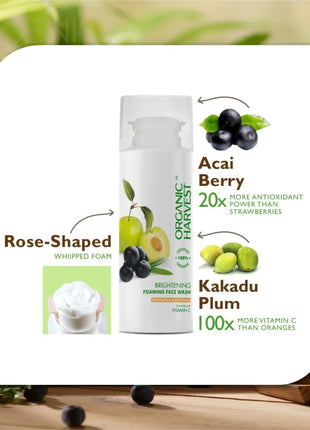Organic Harvest Brightening Foaming Face Wash for All Skin