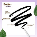 Organic Harvest Midnight Kohl - Intense Black Waterproof Kajal Pencil in packaging emphasizing its certified organic ingredients.