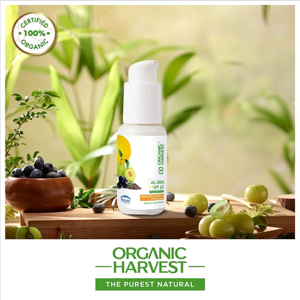 Organic Harvest Sunscreen SPF 60 with Triple Action Formula