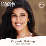 Organic Harvest Weightless BB Cream with a soft, natural glow, ideal for creating a fresh makeup look.