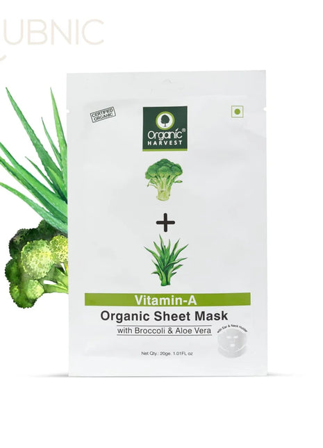 Organic Harvest Vitamin A Face Sheet Mask 20gm - SHEET MASK