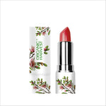 Organic Harvest Moisture Matte Lipstick - Beetroot Red, a long-lasting organic matte lipstick perfect for adding vibrant color, featured in a stylish photo.