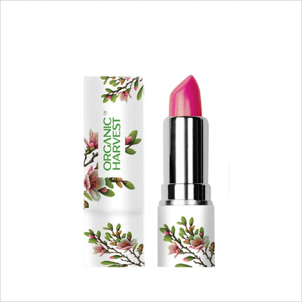 Organic Harvest Moisture Matte Lipstick showcased with a backdrop of natural ingredients, emphasizing the organic aspect of this matte lipstick.