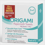 Origami 1 Ply Highly Absorbent & Reusable Paper Cloth