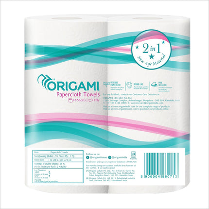 Origami 1 Ply Highly Absorbent & Reusable Paper Cloth