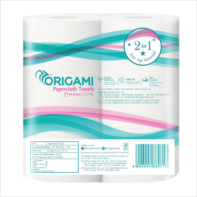 Origami 1 Ply Highly Absorbent & Reusable Paper Cloth