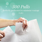 Origami 2 Ply Kitchen Tissue Paper Roll - Pack of 1 (300