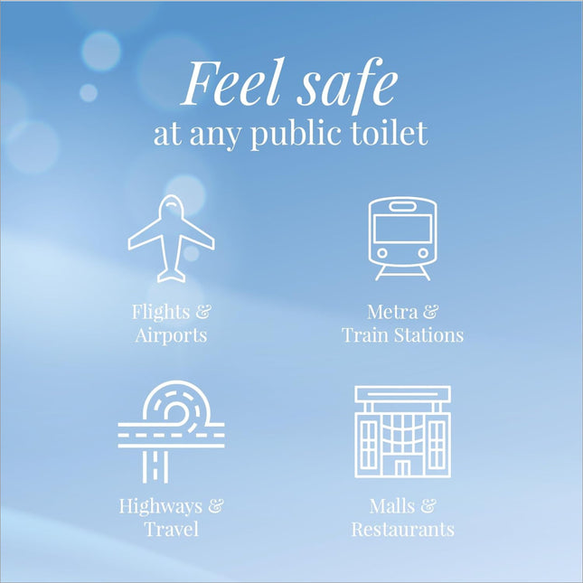 Close-up of Origami Disposable Toilet Seat Covers showing eco-friendly biodegradable material, designed for easy disposal and optimal cleanliness.