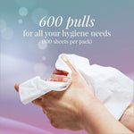 Origami 2-Ply Soft Pack Facial Tissues stacked on a table, emphasizing the convenience and accessibility of soft facial tissues for daily use.