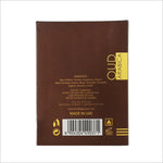 Back view of the Oud Arabica EDP packaging with a detailed ingredient list and cautionary information, designed with a sleek brown background.