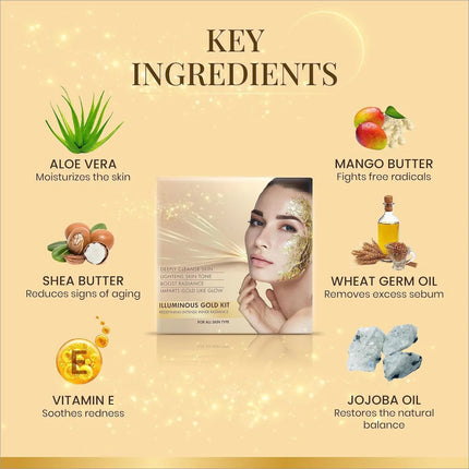 Ozone Illuminous Gold Facial Kit - FACIAL KIT