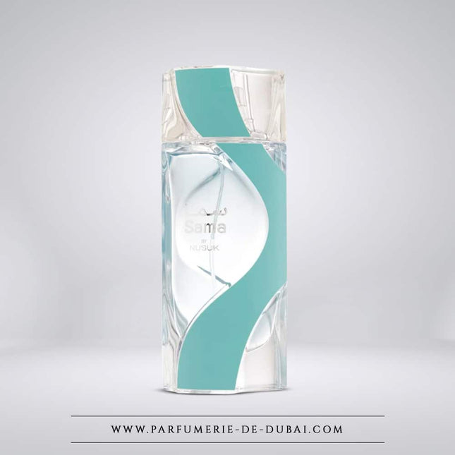 Nusuk Sama - Eau de parfum for men in a transparent bottle, showcasing an aromatic aquatic fragrance designed for the modern man.