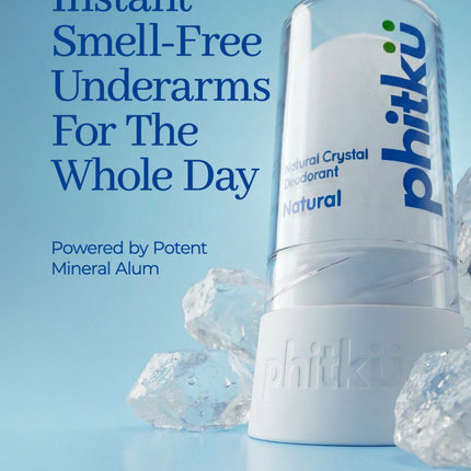 Phitku Natural Alum Infused Crystal Roll-On Stick 100g